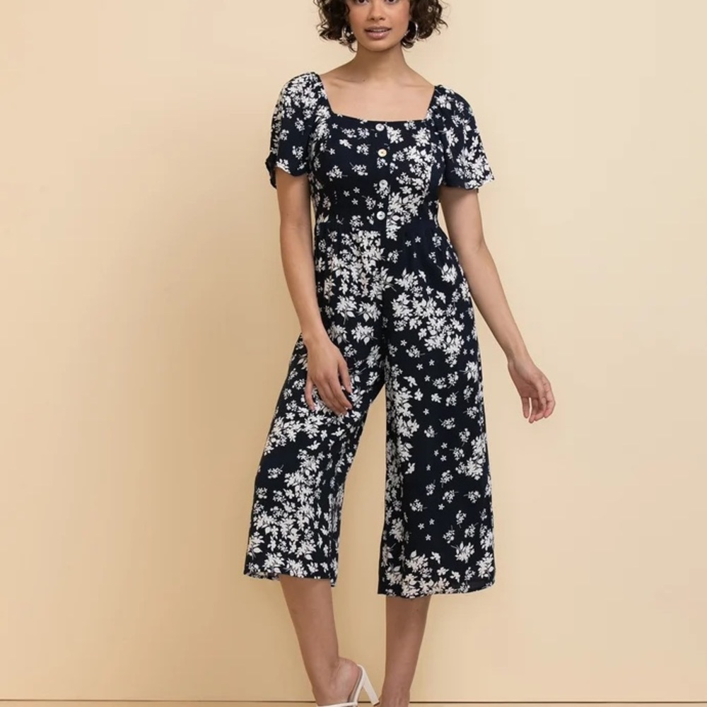 Ricki’s Navy Floral Jumpsuit - M